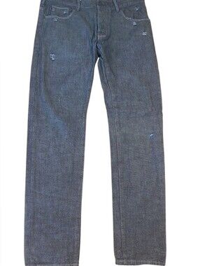 Armani Jeans Men's J28 Slim Fit Distressed Jeans Blue